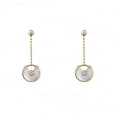 Cartier Amulette de Cartier-Ohrring, weiße Perlmuttdiamanten Cartier Amulette de Cartier-Ohrring, weiße Perlmuttdiamanten