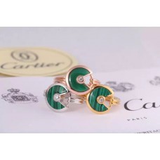 Amulette de Cartier Malachitring mit Diamant in Gelbgold, Weißgold und Roségold Amulette de Cartier Malachitring mit Diamant in Gelbgold, Weißgold und Roségold