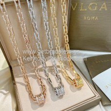 Bvlgari B.Zero1 Rock Halskette Weißgold/Roségold/Gelbgold mit Diamanten Bvlgari B.Zero1 Rock Halskette Weißgold/Roségold/Gelbgold mit Diamanten