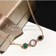 Bvlgari BVLGARI Button Halskette Doppelkette Roségold Knockoff Bvlgari BVLGARI Button Halskette Doppelkette Roségold Knockoff