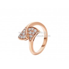 Bvlgari Divas Dream Ring mit Pavé-Diamanten aus Roségold und Weißgold Bvlgari Divas Dream Ring mit Pavé-Diamanten aus Roségold und Weißgold