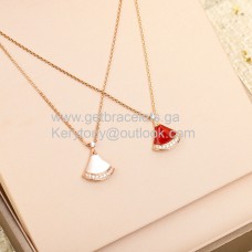 Bvlgari Divas Dream Kleine Halskette mit Pavé-Diamanten aus Roségold Bvlgari Divas Dream Kleine Halskette mit Pavé-Diamanten aus Roségold