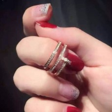 Cartier Juste Un Clou Doppelnagelring aus Roségold mit Volldiamanten