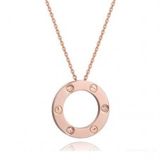 Cartier Love-Anhänger-Halskette aus Roségold mit 3 Diamanten Cartier Love-Anhänger-Halskette aus Roségold mit 3 Diamanten