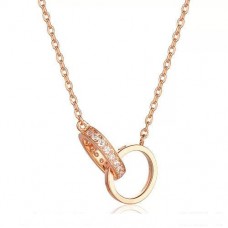 Cartier Love Halskette Roségoldringe mit Diamanten Cartier Love Halskette Roségoldringe mit Diamanten