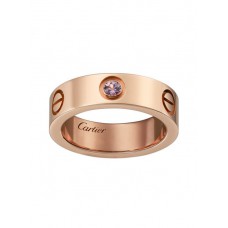Cartier Love Ring 18 Karat Roségold mit 1 rosa Saphir