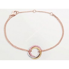 Cartier Trinity Armband Weißgold/Gelber Gott mit rosa Diamanten Cartier Trinity Armband Weißgold/Gelber Gott mit rosa Diamanten