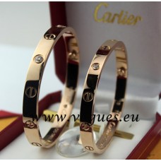 Cartier-Armband aus Roségold mit 4 Diamanten Cartier-Armband aus Roségold mit 4 Diamanten