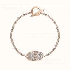 Hermes Chaine DAncre Verso Kettenarmband mit Diamanten, Champagner-Klassiker Hermes Chaine DAncre Verso Kettenarmband mit Diamanten, Champagner-Klassiker