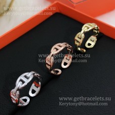 Hermes Chaine DAncre Enchainee-Ring in Weißgold/Roségold/Gelbgold