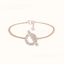Hermes Finesse Armband Roségold mit Diamanten Neuester Damenschmuck Hermes Finesse Armband Roségold mit Diamanten Neuester Damenschmuck