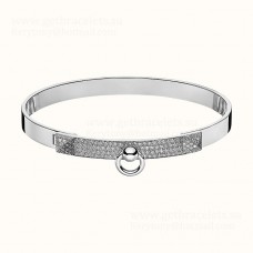 Hermes Kelly-Armband mit Diamanten, Silber/Gelbgold/Roségold, feiner Schmuck, England-Ausverkauf