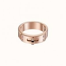 Hermes Kelly Ring Roségold mit 4 Diamanten