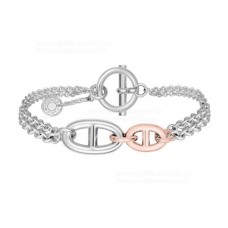 Hermes Farandole-Armband aus Silber mit Roségold-Damenschmuck Hermes Farandole-Armband aus Silber mit Roségold-Damenschmuck