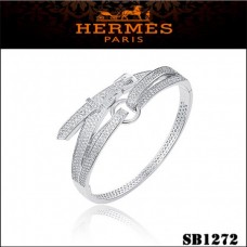 Hermes Debridee-Armband aus Weißgold mit Diamanten