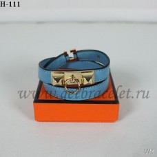 Hermes Rivale Double Wrap Armband Blaugold Hermes Rivale Double Wrap Armband Blaugold