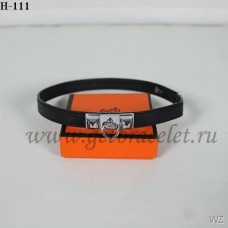 Hermes Rivale Double Wrap Armband Schwarz Silber Hermes Rivale Double Wrap Armband Schwarz Silber