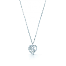 Tiffany Enchant Herz-Anhänger-Halskette aus Sterlingsilber mit Diamanten