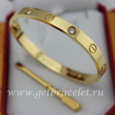 Cartier Love-Armband aus Gelbgold für Herren und Damen mit 4 Diamanten Cartier Love-Armband aus Gelbgold für Herren und Damen mit 4 Diamanten