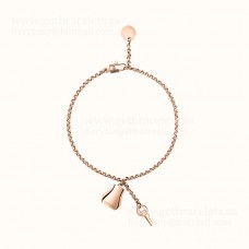 Hermes Kelly Clochette-Armband Roségold 17 cm Schmuck