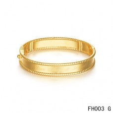 Van Cleef And Arpels Perlee Signature Armband aus Gelbgold – kleines Modell