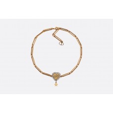 Dior LAmour Avenir Herzmotiv Charmanter Sternanhänger für Frauen aus Messing mit Diamanten