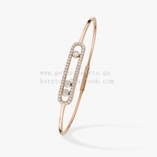 Messika Diamonds-Armband Move Pave Thin aus Roségold und Weißgold Messika Diamonds-Armband Move Pave Thin aus Roségold und Weißgold
