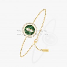 Messika Lucky Move Malachit-Armband mit Diamanten aus Gelbgold Messika Lucky Move Malachit-Armband mit Diamanten aus Gelbgold