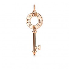 Tiffany Keys Halskette mit durchbohrtem Schlüsselanhänger „Atlas“ aus Roségold zum getönten UK-Preis