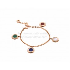 BVLGARI BVLGARI Armband aus Roségold mit Perlmutt-Karneol-Malachit-Lapis BVLGARI BVLGARI Armband aus Roségold mit Perlmutt-Karneol-Malachit-Lapis