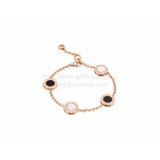BVLGARI BVLGARI Armband aus Roségold mit Perlmutt und Onyx BVLGARI BVLGARI Armband aus Roségold mit Perlmutt und Onyx