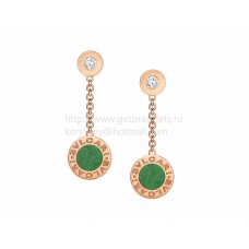 BVLGARI BVLGARI Ohrringe aus Roségold mit Jadeit-Jade und Diamanten BVLGARI BVLGARI Ohrringe aus Roségold mit Jadeit-Jade und Diamanten