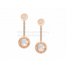 BVLGARI BVLGARI Ohrringe Roségold mit Perlmutt und Diamanten BVLGARI BVLGARI Ohrringe Roségold mit Perlmutt und Diamanten