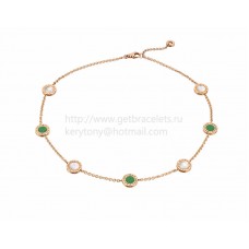 BVLGARI BVLGARI Halskette aus Roségold mit Jadeit-Jade und Perlmutt BVLGARI BVLGARI Halskette aus Roségold mit Jadeit-Jade und Perlmutt