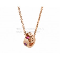 BVLGARI BVLGARI Halskette aus Roségold mit Amethysten und rosa Turmalinen BVLGARI BVLGARI Halskette aus Roségold mit Amethysten und rosa Turmalinen
