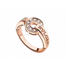 BVLGARI BVLGARI Ring aus Roségold mit Pavé-Diamanten BVLGARI BVLGARI Ring aus Roségold mit Pavé-Diamanten