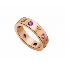 BVLGARI BVLGARI Ring aus Roségold mit Amethysten und rosa Turmalinen BVLGARI BVLGARI Ring aus Roségold mit Amethysten und rosa Turmalinen