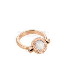 BVLGARI BVLGARI Flip-Ring-Set aus Roségold mit Elementen aus Perlmutt und Karneol BVLGARI BVLGARI Flip-Ring-Set aus Roségold mit Elementen aus Perlmutt und Karneol
