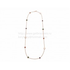 BVLGARI BVLGARI Sautoir in Roségold mit Perlmutt-Karneol-Malachit-Lapis BVLGARI BVLGARI Sautoir in Roségold mit Perlmutt-Karneol-Malachit-Lapis