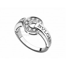 BVLGARI BVLGARI Weißgoldring mit Pavé-Diamanten BVLGARI BVLGARI Weißgoldring mit Pavé-Diamanten