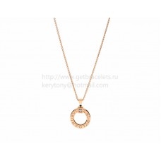 BVLGARI BVLGARI Halskette aus Roségold mit Diamant und Kette BVLGARI BVLGARI Halskette aus Roségold mit Diamant und Kette