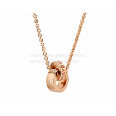BVLGARI BVLGARI Halskette mit Anhänger aus Roségold mit 5 Diamanten BVLGARI BVLGARI Halskette mit Anhänger aus Roségold mit 5 Diamanten