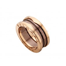 Bvlgari B.zero1 2-Band-Ring aus Roségold und Cermet