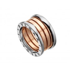 Bvlgari B.zero1 4-Band Wunderschöner Mistake-Ring aus Rosé- und Weißgold