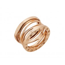 Bvlgari B.zero1 Legend Geometrischer 4-Band-Ring in Roségold Bvlgari B.zero1 Legend Geometrischer 4-Band-Ring in Roségold