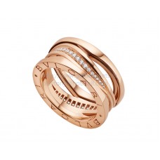 Bvlgari B.zero1 Legend Ring aus Roségold, besetzt mit Pavé-Diamanten Bvlgari B.zero1 Legend Ring aus Roségold, besetzt mit Pavé-Diamanten