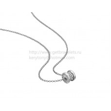 Bvlgari B.zero1 Halskette aus Weißgold mit Pavé-Diamanten Bvlgari B.zero1 Halskette aus Weißgold mit Pavé-Diamanten