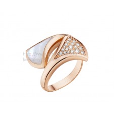 Bvlgari DIVAS Dream Ring aus Roségold mit Perlmutt und Pavé-Diamanten