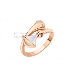 Bvlgari DIVAS Dream Ring aus Roségold mit Perlmutt und Pavé-Diamanten