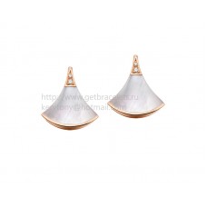 Bvlgari DIVAS Dream Ohrringe aus Roségold mit Perlmutt und Pavé-Diamanten Bvlgari DIVAS Dream Ohrringe aus Roségold mit Perlmutt und Pavé-Diamanten